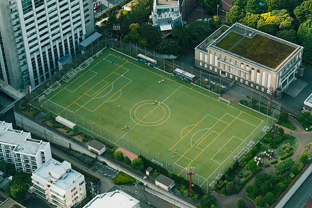Picture of a Japanese Football field from above