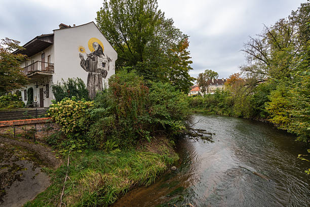 Vilnius, Lithuania - October 4, 2025: Art Objects Of Uzupis Located In Old Town Of Vilnius.