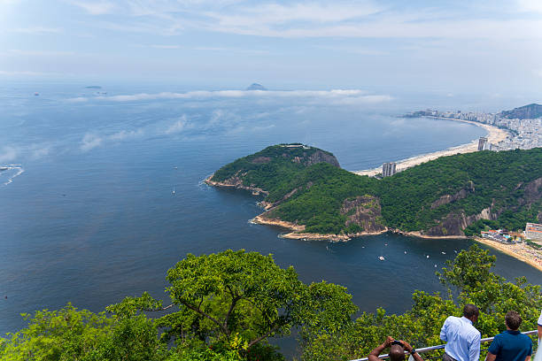 Rio de Janeiro Brazil on December 1, 2024. From the top of the pao de acucar and morro da Urca , you will have incredible views of the city landscape, including the Botafogo cave, Copacabana edge, and the entrance of Guanabara Bay.