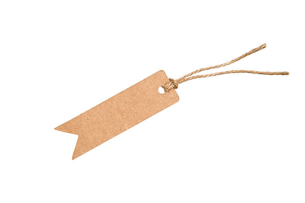 istock Blank kraft paper tag with twine string isolated on white background. 2240460010