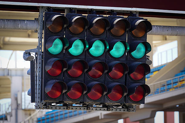 istock Start Lights in a Racing Circuit 2240463705