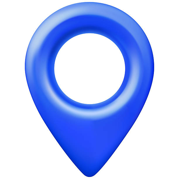 istock Geotag 3d vector icon, realistic map pin blue color, travel app navigation GPS location mark, map pointer, navigation 2240465536