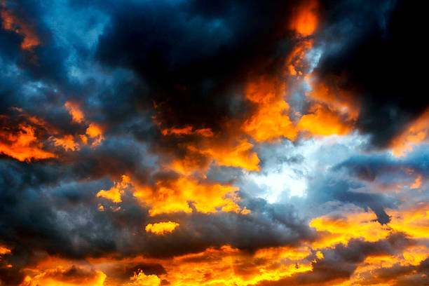 istock A fiery canvas painted across the evening sky 2240472172