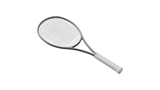 istock Tennis racket on a plain background ready for a game or practice session 2240477033