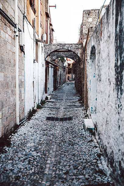 Narrow alley - Rhodes old town, Greece