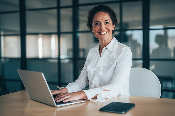 istock Financial consultant reviewing client reports online 2240483056