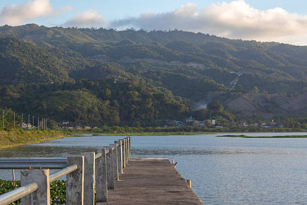 Scenic View of Lake and Mountains from Dock