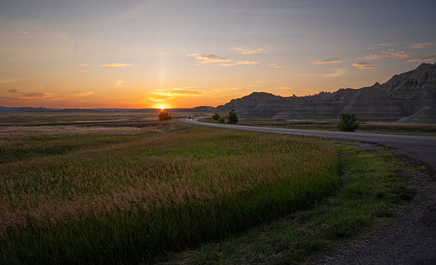 istock Sun goes down over the Badlands National Park landscape 2240490859