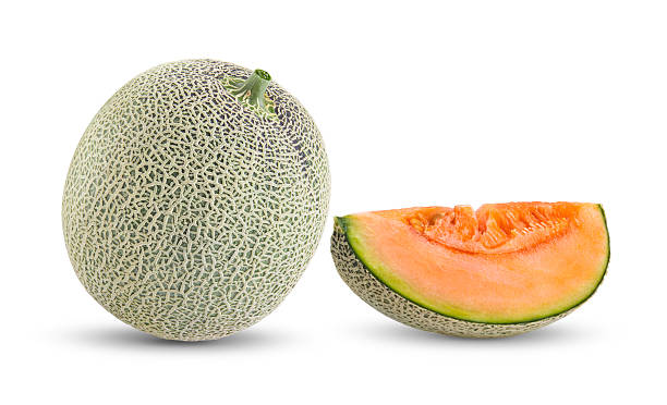 istock Cantaloupe melon isolated on white background ( image from camera ) 2240494998