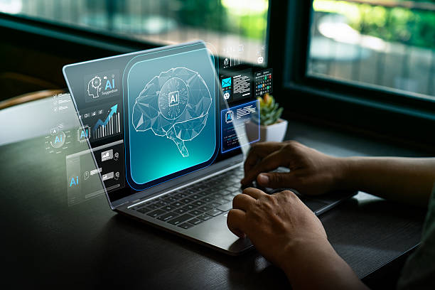 istock AI agent data tools for business analytics and intelligent automation, showing digital brain hologram interface with futuristic technology for smart decision making, deep learning, data-driven 2240509758
