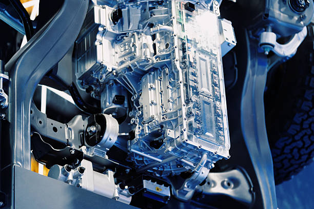 The electric motor inside an electric vehicle