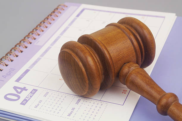 istock Judge gavel on calendar page 2240522169