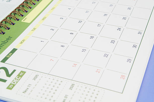 istock Close up of calendar page. 2240523416