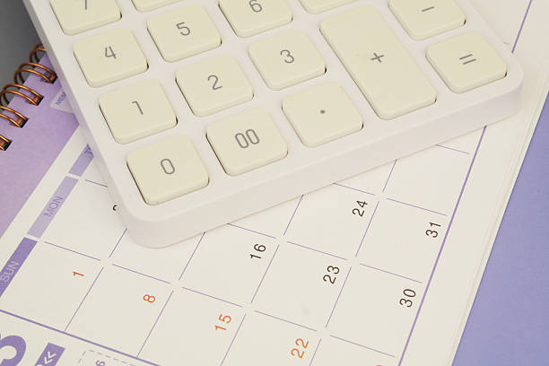 istock White calculator on calendar page 2240524695