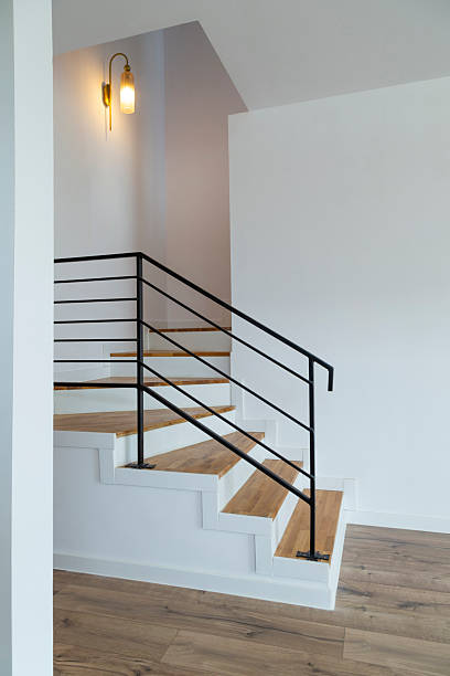 istock stairs to the second floor in a modern apartment 2240531689