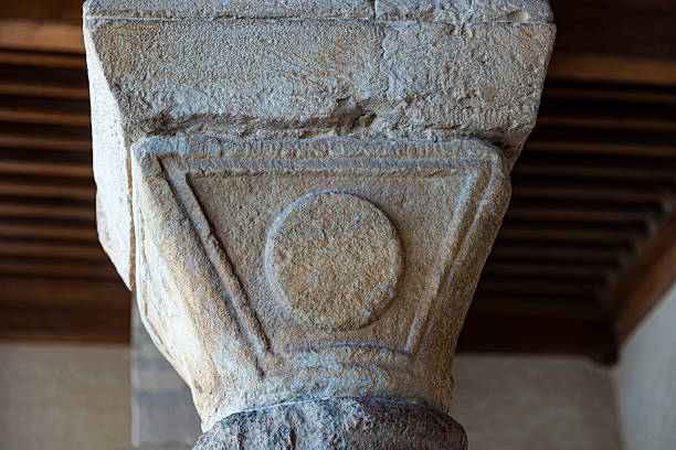An architectural detail on a building in Spain