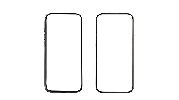 Mockup smart phone clipping path Transparent isolated screen for template new phone Mock up screen display app