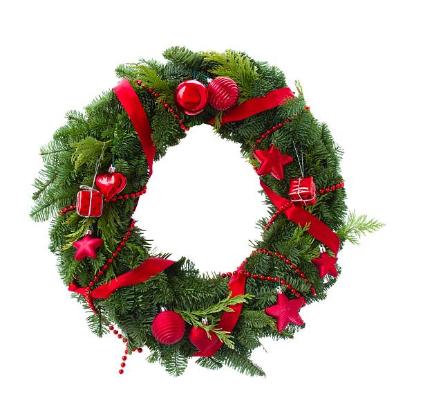 istock Christmas wreath isolated on transparent background 2240541391