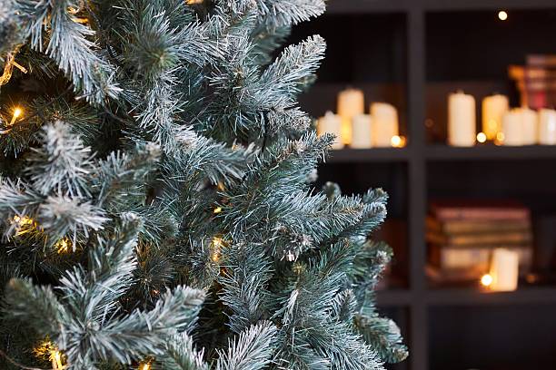istock Elegant decorated with balls and figures Christmas tree with a beautiful design. 2240546758