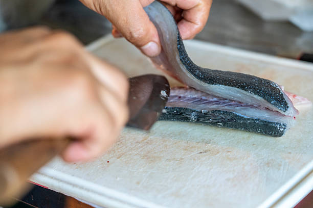 istock Preparing sea bass for a Peruvian traditional dish ceviche 2240555126