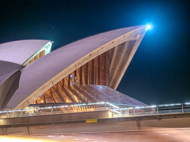 Sydney, Australia - November 12, 2024 : The Sydney Opera House in Sidney in Australia at night.