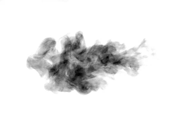 istock Abstract black smoke rising on white background, creating a soft, flowing texture that symbolizes mystery, motion, and transformation. Perfect for digital art, design, or visual effects projects. 2240578944