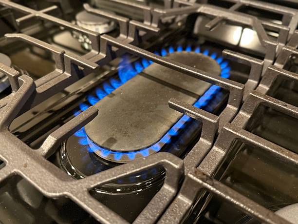 istock Blue gas stove flame 2240580692
