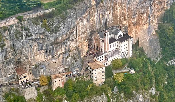 Madonna della Corona in 773 m upon a Cliff
