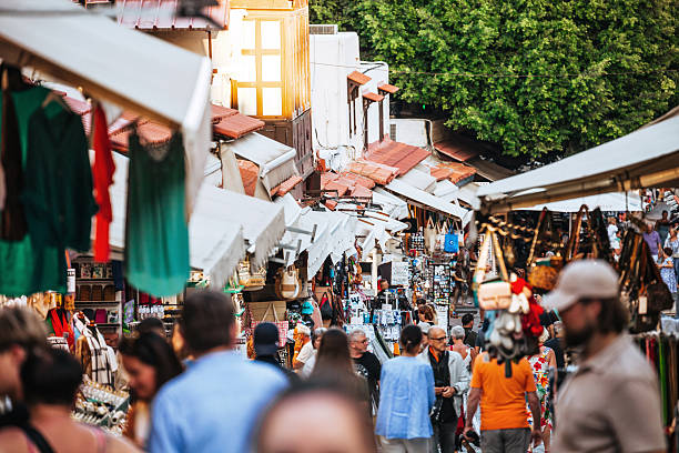 istock Busy Rhodes old town, Greece 2240603906