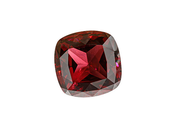 istock Rich Garnet Gemstone with Cushion Cut 2240605396