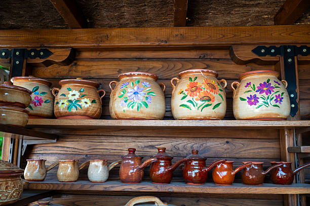 Colorful traditional Greek clay  pottery