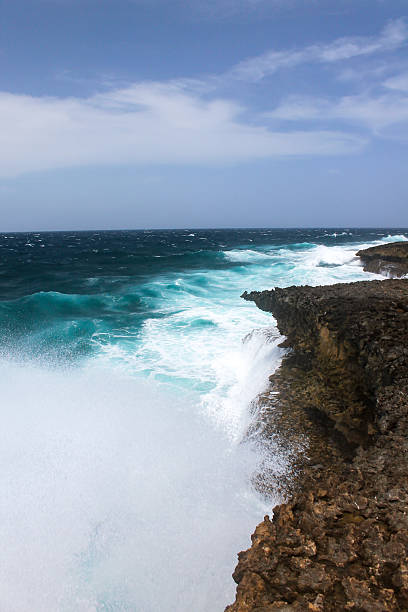 istock Beautiful waves and a rough sea at Boca Tabla, Curacao 2240626274