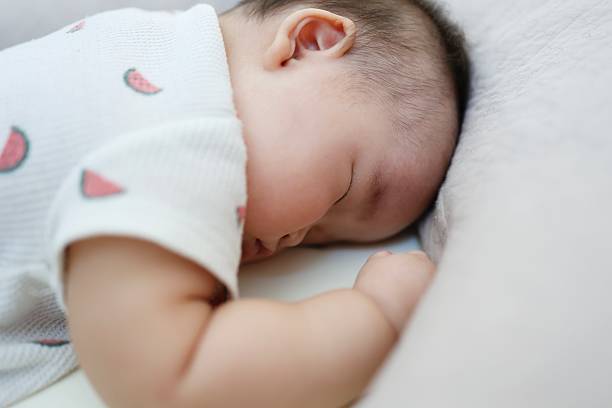 istock Close-up of a baby's face sleeping on his stomach 2240638474