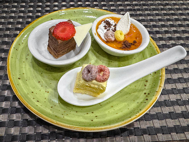 istock ssorted Mini Dessert Shooters on Spoons - Bite-Sized Sweet Canapes Presentation 2240642058
