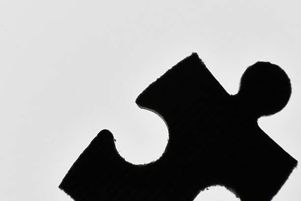 Puzzle piece is lying in the arms of another puzzle piece