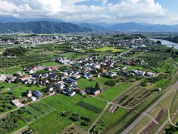 istock A rural area with a small town in the middle 2240645657