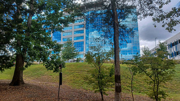 istock Urban Park and Modern Buildings 2240656103