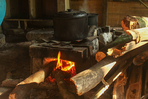 istock traditional kitchen with wood burning stove 2240671467