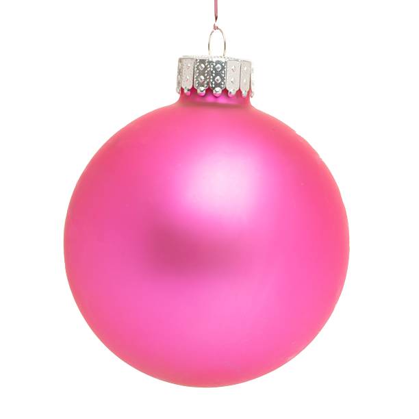 istock Christmas balloon isolate, Bright pink Christmas ornament hanging against a plain background, perfect for festive holiday decorations during New Year celebrations 2240674130