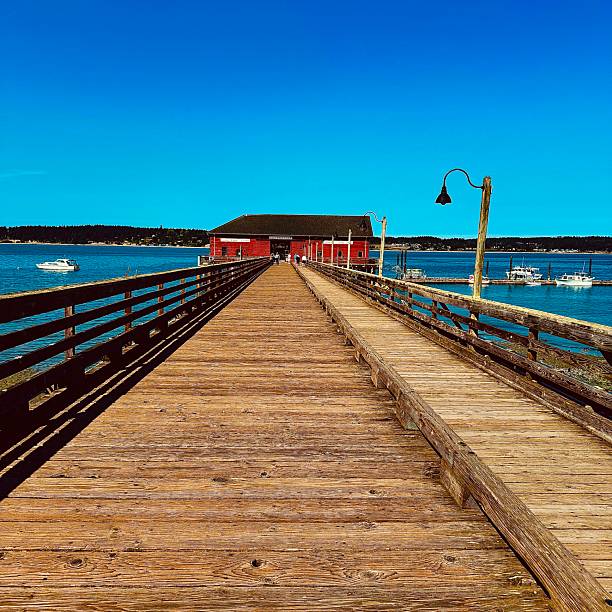 istock Pier leading to a shop 2240674713