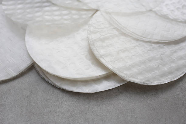istock Stacked round sheets of Vietnamese rice paper 2240676535
