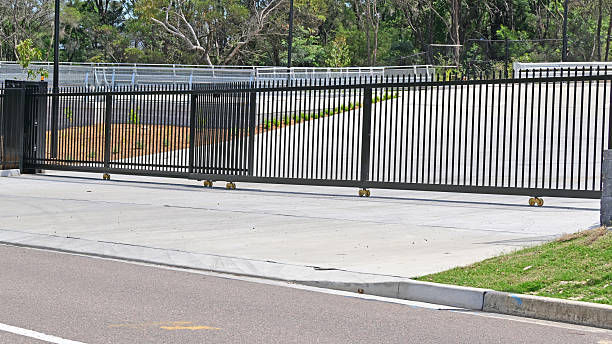 istock Sliding entrance gates 2240682529