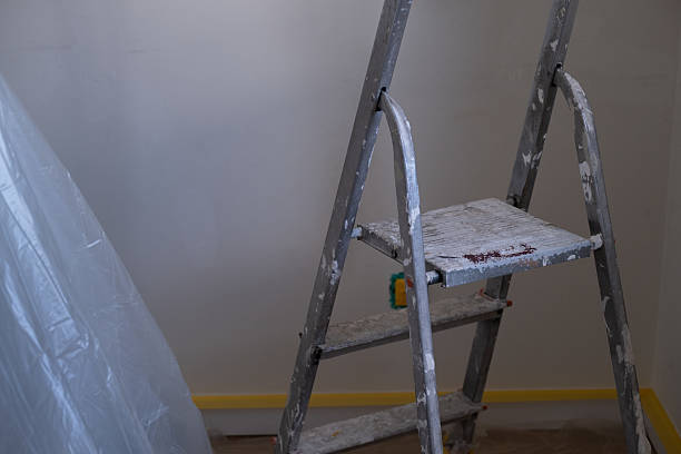 istock Ladder placed in room prepared for painting 2240682915