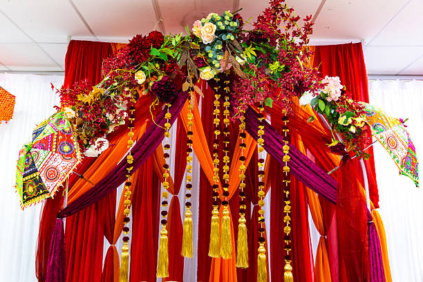 istock Indian traditional wedding ceremony interiors and decorations 2240685428