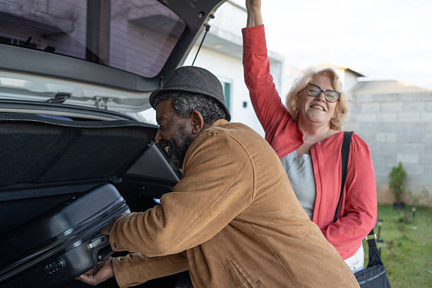 istock Elderly couple going on a trip 2240688112
