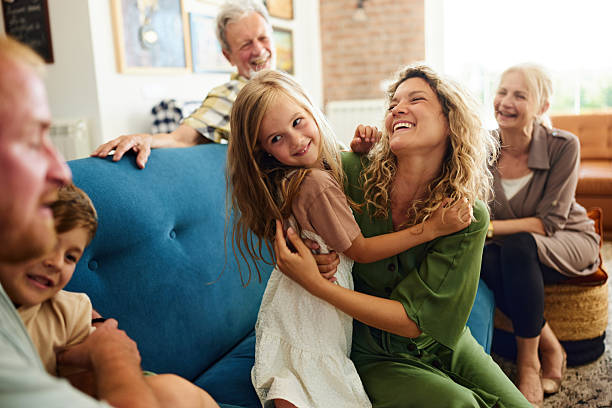 istock Happy multi-generation family having fun during the weekend at home. 2240693696
