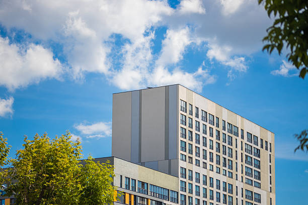 istock Modern multi-storey houses in summer 2240695328