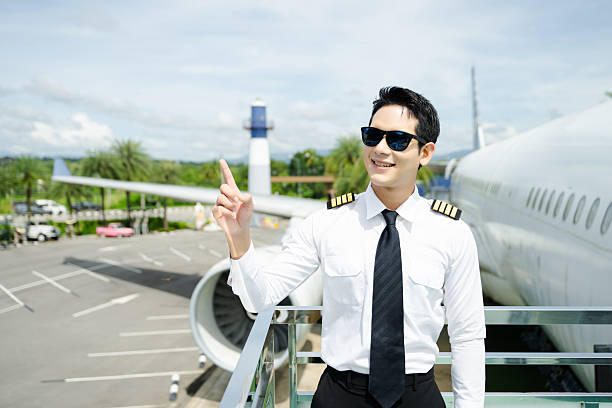 istock Airline pilot in uniform with sunglasses standing confidently outside airplane, ideal for aviation, travel, and professional pilot lifestyle imagery 2240699365