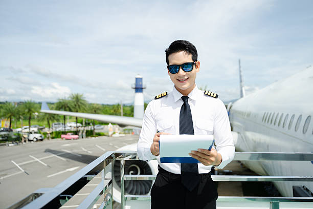 istock Airline pilot in uniform with sunglasses standing confidently outside airplane, ideal for aviation, travel, and professional pilot lifestyle imagery 2240699378