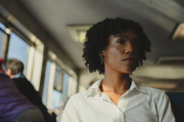istock Daily journey to work for woman on public transit 2240703401